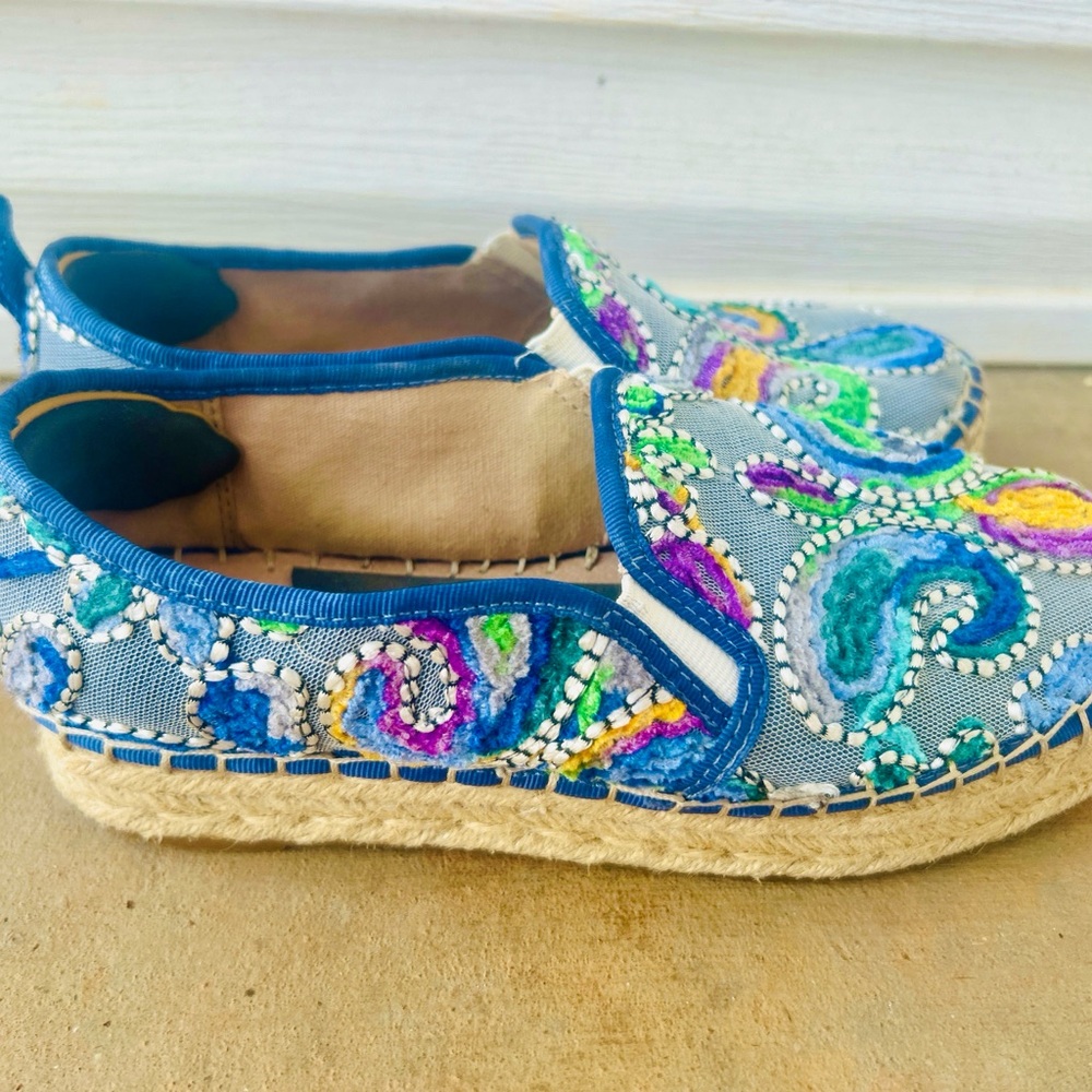 Sam Edelman Blue and Green Platform Shoes
